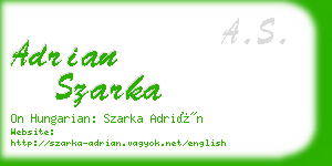 adrian szarka business card